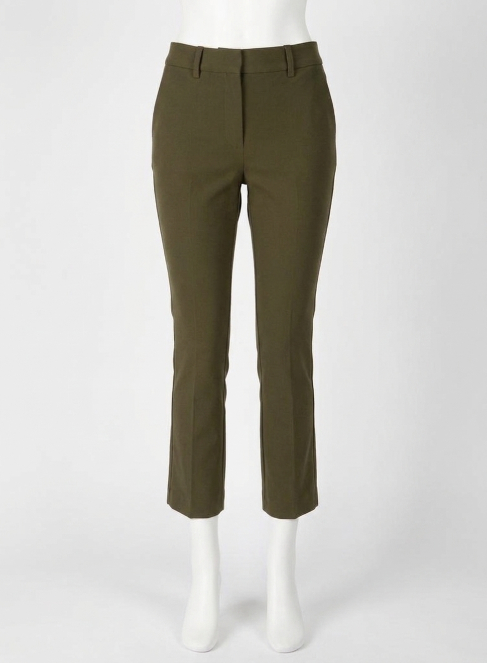 NEW DEREK LAM 10 CROSBY cropped flare trouser in green